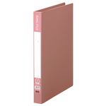 （まとめ） TANOSEE リングファイル（再生PP表紙） A4タテ 2穴 200枚収容 背幅30mm ピンク 1冊 【×20セット】