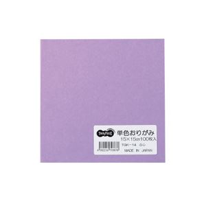 （まとめ） TANOSEE 単色おりがみ ふじ 1パック（100枚） 【×20セット】