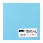 （まとめ） TANOSEE 単色おりがみ みずいろ 1パック（100枚） 【×20セット】