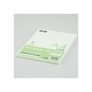 （まとめ） TANOSEE αエコカラーペーパーII A4 ライトグリーン 少枚数パック 1冊（100枚） 【×15セット】