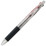 （まとめ） TANOSEE 油性2色ボールペン 0.7mm （軸色 クリア） 1本 【×30セット】