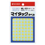 （まとめ） ニチバン マイタック カラーラベル 円型 直径8mm 黄 ML-1512 1パック（1050片：70片×15シート） 【×30セット】
