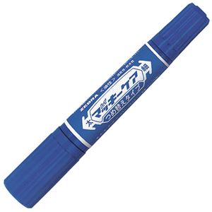 （まとめ） ゼブラ 油性マーカー ハイマッキーケア つめ替えタイプ 太字+細字 青 YYT5-BL 1本 【×40セット】