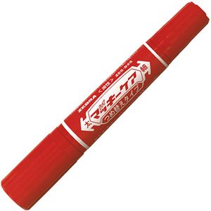 （まとめ） ゼブラ 油性マーカー ハイマッキーケア つめ替えタイプ 太字+細字 赤 YYT5-R 1本 【×40セット】