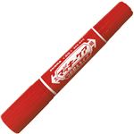 （まとめ） ゼブラ 油性マーカー ハイマッキーケア つめ替えタイプ 太字+細字 赤 YYT5-R 1本 【×40セット】