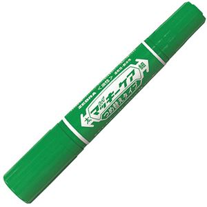 （まとめ） ゼブラ 油性マーカー ハイマッキーケア つめ替えタイプ 太字+細字 緑 YYT5-G 1本 【×40セット】