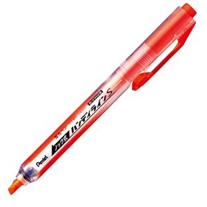 （まとめ） ぺんてる 蛍光ペン ノック式ハンディラインS オレンジ SXNS15-F 1本 【×40セット】