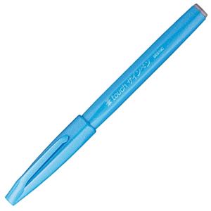 （まとめ） ぺんてる 筆タッチサインペン スカイブルー SES15C-S 1本 【×40セット】