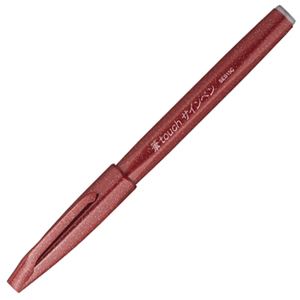 （まとめ） ぺんてる 筆タッチサインペン ブラウン SES15C-E 1本 【×40セット】