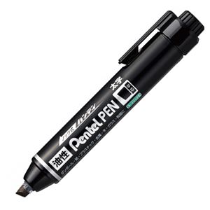 （まとめ） ぺんてる 油性マーカー ノック式ハンディ Pentel PEN 太字平芯 黒 NXN60-A 1本 【×40セット】