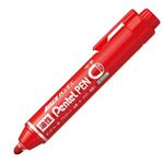 （まとめ） ぺんてる 油性マーカー ノック式ハンディ Pentel PEN 中字丸芯 赤 NXN50-B 1本 【×40セット】