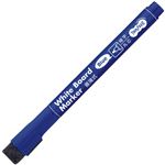 （まとめ） TANOSEE ホワイトボードマーカーキャップ式 マグネット付 細字丸芯 青 1本 【×50セット】