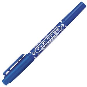 （まとめ） ゼブラ 油性マーカー マッキーケア極細 つめ替えタイプ 細字+極細 青 YYTS5-BL 1本 【×50セット】