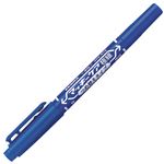 （まとめ） ゼブラ 油性マーカー マッキーケア極細 つめ替えタイプ 細字+極細 青 YYTS5-BL 1本 【×50セット】