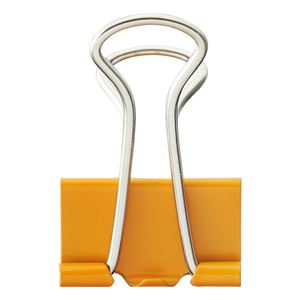 （まとめ） TANOSEE ダブルクリップ 小 口幅19mm オレンジ 1箱（10個） 【×60セット】