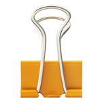 （まとめ） TANOSEE ダブルクリップ 小 口幅19mm オレンジ 1箱（10個） 【×60セット】