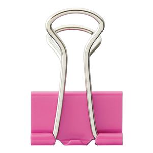 （まとめ） TANOSEE ダブルクリップ 小 口幅19mm ピンク 1箱（10個） 【×60セット】