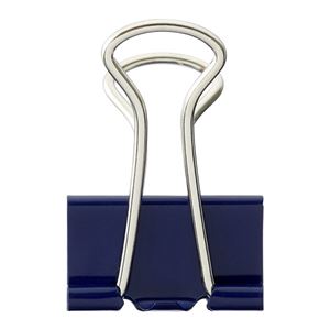 （まとめ） TANOSEE ダブルクリップ 小 口幅19mm ブルー 1箱（10個） 【×60セット】