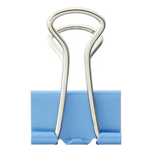 （まとめ） TANOSEE ダブルクリップ 小 口幅19mm ライトブルー 1箱（10個） 【×60セット】