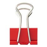 （まとめ） TANOSEE ダブルクリップ 小 口幅19mm レッド 1箱（10個） 【×60セット】