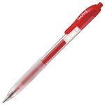 （まとめ） TANOSEE ノック式ゲルインクボールペン 0.5mm 赤 1本 【×60セット】