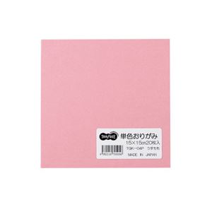 （まとめ） TANOSEE 単色おりがみ うすもも 1パック（20枚） 【×60セット】