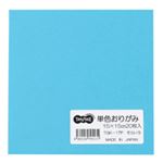 （まとめ） TANOSEE 単色おりがみ そら 1パック（20枚） 【×60セット】