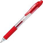 （まとめ） TANOSEE ノック式ゲルインクボールペン 0.7mm 赤 1本 【×80セット】