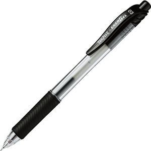 （まとめ） TANOSEE ノック式ゲルインクボールペン ニードルタイプ 0.3mm 黒 1本 【×80セット】