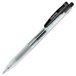 （まとめ） TANOSEE ノック式ゲルインクボールペン（バインダークリップ） 0.5mm 黒 1本 【×80セット】