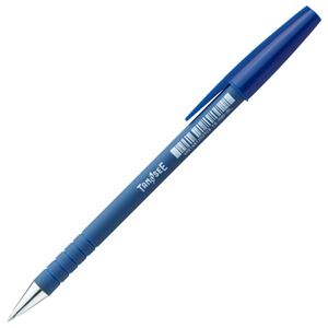 （まとめ） TANOSEE キャップ式油性ボールペン 0.7mm 青 1本 【×100セット】