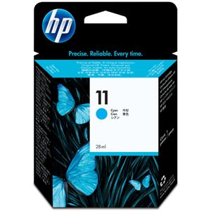 （まとめ） HP11 インクカートリッジ シアン 28ml 染料系 C4836A 1個 【×3セット】