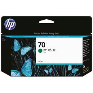 （まとめ） HP70 インクカートリッジ グリーン 130ml 顔料系 C9457A 1個 【×3セット】