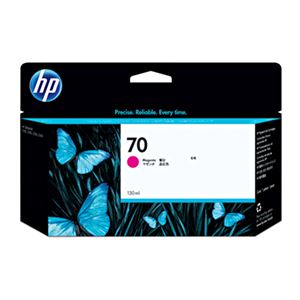（まとめ） HP70 インクカートリッジ マゼンタ 130ml 顔料系 C9453A 1個 【×3セット】