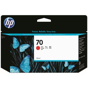 （まとめ） HP70 インクカートリッジ レッド 130ml 顔料系 C9456A 1個 【×3セット】
