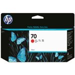（まとめ） HP70 インクカートリッジ レッド 130ml 顔料系 C9456A 1個 【×3セット】