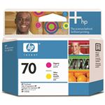 （まとめ） HP70 プリントヘッド マゼンタ／イエロー C9406A 1個 【×3セット】