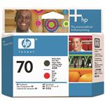 （まとめ） HP70 プリントヘッド マットブラック／レッド C9409A 1個 【×3セット】
