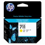 （まとめ） HP711 インクカートリッジ イエロー 29ml 染料系 CZ132A 1個 【×3セット】