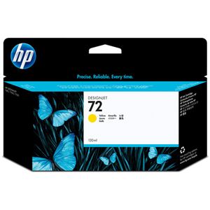 （まとめ） HP72 インクカートリッジ イエロー 130ml 染料系 C9373A 1個 【×3セット】