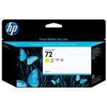 （まとめ） HP72 インクカートリッジ イエロー 130ml 染料系 C9373A 1個 【×3セット】