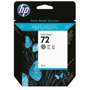 （まとめ） HP72 インクカートリッジ グレー 69ml 染料系 C9401A 1個 【×3セット】