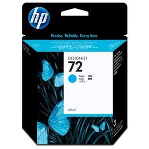 （まとめ） HP72 インクカートリッジ シアン 69ml 染料系 C9398A 1個 【×3セット】