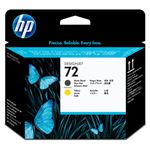 （まとめ） HP72 プリントヘッド マットブラック／イエロー C9384A 1個 【×3セット】