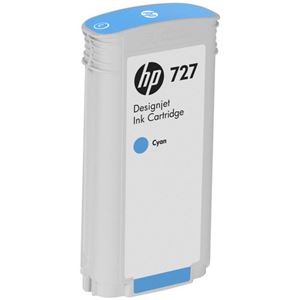 （まとめ） HP727 インクカートリッジ 染料シアン 130ml B3P19A 1個 【×3セット】