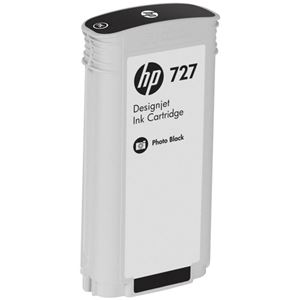（まとめ） HP727 インクカートリッジ 染料フォトブラック 130ml B3P23A 1個 【×3セット】