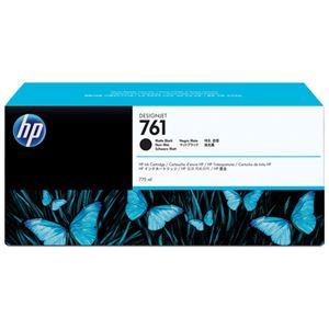 （まとめ） HP761 インクカートリッジ マットブラック 775ml 顔料系 CM997A 1個 【×3セット】