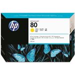 （まとめ） HP80 インクカートリッジ イエロー 350ml 染料系 C4848A 1個 【×3セット】