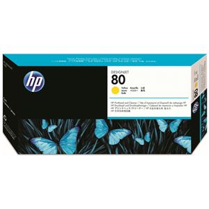 （まとめ） HP80 プリントヘッド／クリーナー イエロー C4823A 1個 【×3セット】