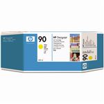 （まとめ） HP90 インクカートリッジ イエロー 400ml 染料系 C5065A 1個 【×3セット】